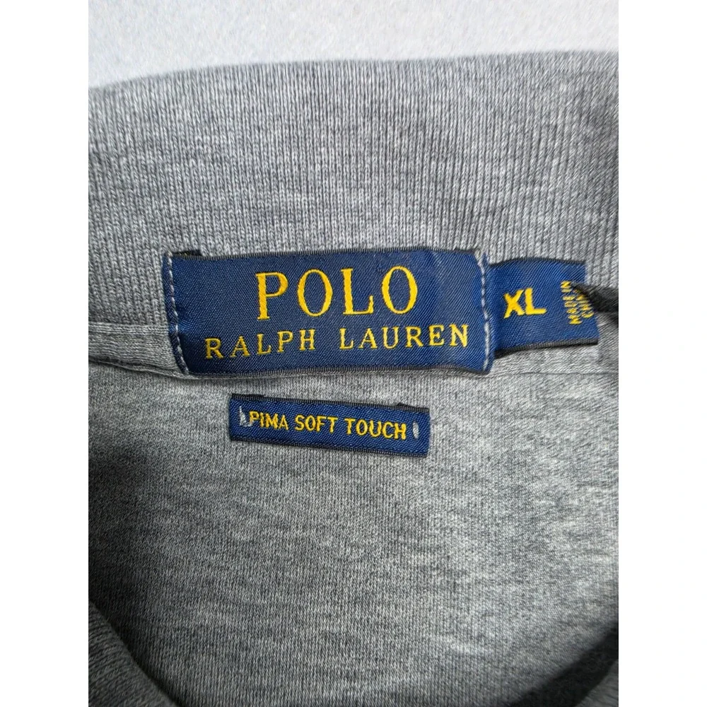 Polo Ralph Lauren Polo Shirt Men XL Gray Pony Logo Short Sleeve Golf Performance